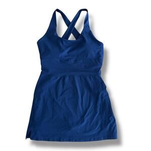 Fabletics Women’s Active‎ Dress L Short Navy Cross Back Built-In Shorts NWT